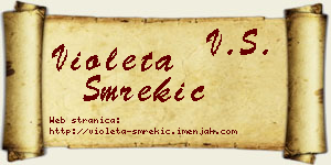 Violeta Smrekić vizit kartica